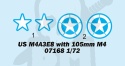 Trumpeter 07168 Czołg US M4A3E8 with 105mm M4 1:72