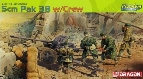 1:35 5cm Pak 38 w/crew - 1+4