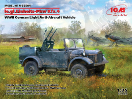 le.gl.Einheits-Pkw Kfz.4 WWII German Light Anti-Aircraft Vehicle 1:35