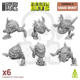 3D printed set Squig beasts - 6 szt.