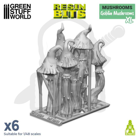 3D printed set Goblin Mushrooms XL - Wielkie Grzyby Goblinów 6 szt.