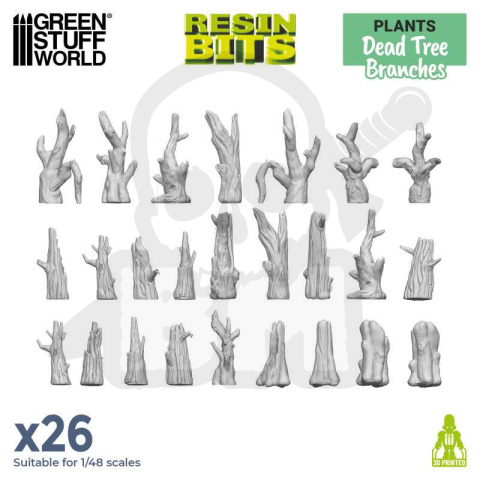 3D printed set Dead Tree Brushes - pnie martwego drzewa 26 szt.