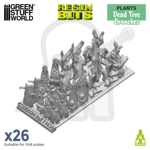 3D printed set Dead Tree Brushes - pnie martwego drzewa 26 szt.