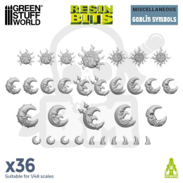 3D printed set Goblin Symbols - symbole Goblinów 36 szt.