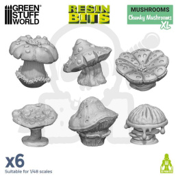 3D printed set Chunky Mushrooms XL - Masywne Grzyby 6 szt.
