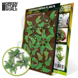 Colored Paper Plants - Fern - papierowe rośliny