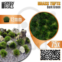 Static Grass Tufts 12 mm - Dark Green