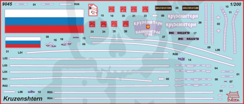 1:200 Kruzenshtern - Russian Four-Masted Barque