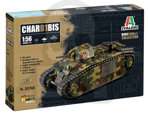 1:56 Francuski czołg ciężki Char B1 Bis II Wojna światowa