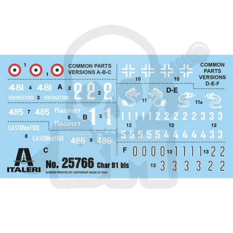 1:56 Francuski czołg ciężki Char B1 Bis II Wojna światowa