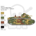 1:56 Francuski czołg ciężki Char B1 Bis II Wojna światowa