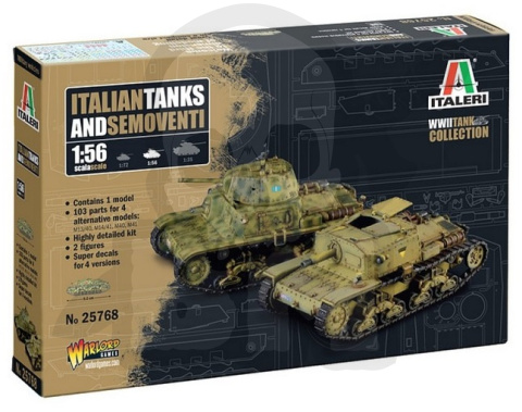 1:56 Italian Tanks M13/40 M14/41 and Semoventi M40 M41