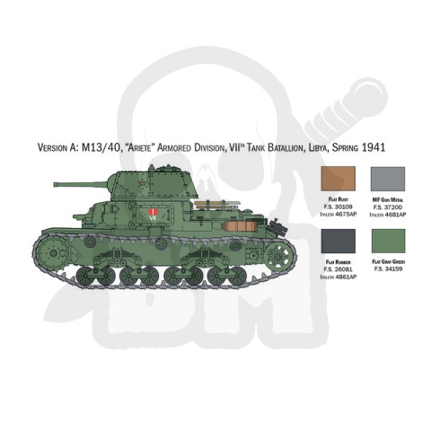 1:56 Italian Tanks M13/40 M14/41 and Semoventi M40 M41