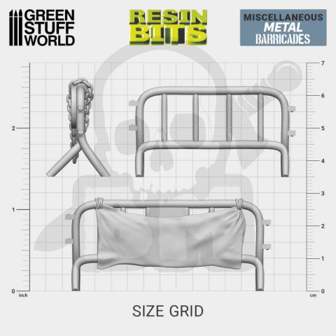 3D printed set Metal Barricades - zapory 4 szt.