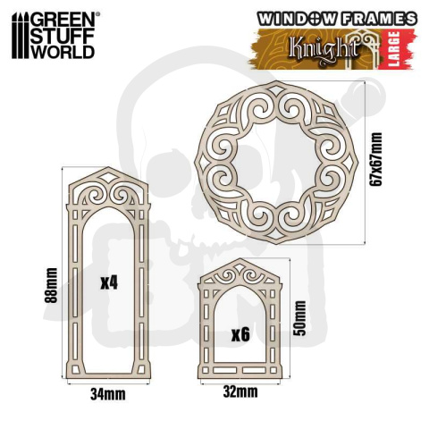 Knight Miniature Windows - Large - duże okna rycerzy