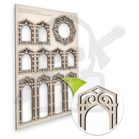 Knight Miniature Windows - Large - duże okna rycerzy