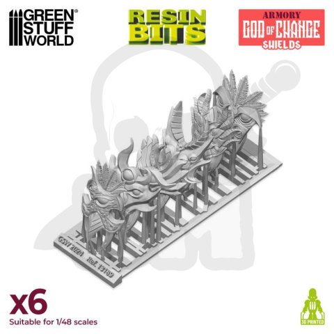 3D Printed Set - God of Change Shields - tarcze 6 szt.