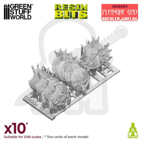 3D Printed Set - Pleasure God Bucklers Shields - tarcze 6 szt.