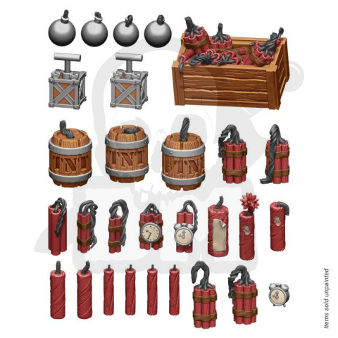 3D Printed Set - Old World Explosives - Materiały wybuchowe Starego Świata 30 szt.