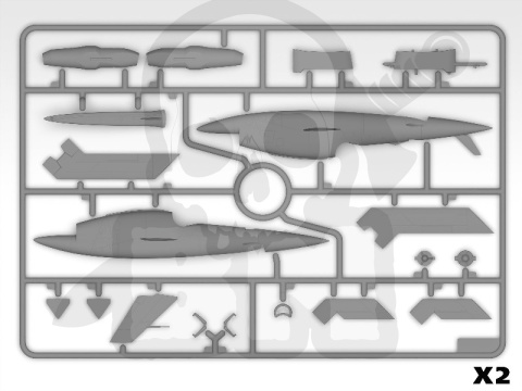 BQM-34А (Q-2C) Firebee US Drone 2 szt. 1:48