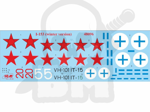 I-153 (winter version) WWII Soviet Biplane Fighter 1:48