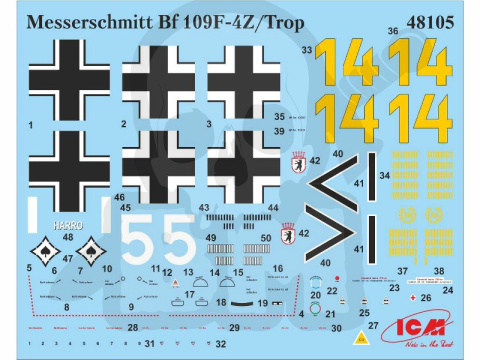 Messerschmitt Bf 109F-4Z/Trop WWII German Fighter 1:48