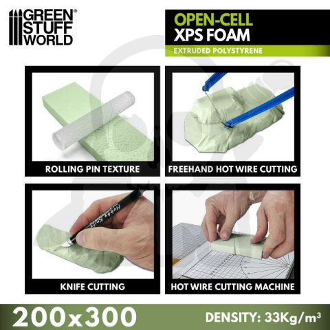 Open-cell extruded polystyrene XPS Foam 20mm 200x300mm 1 szt.