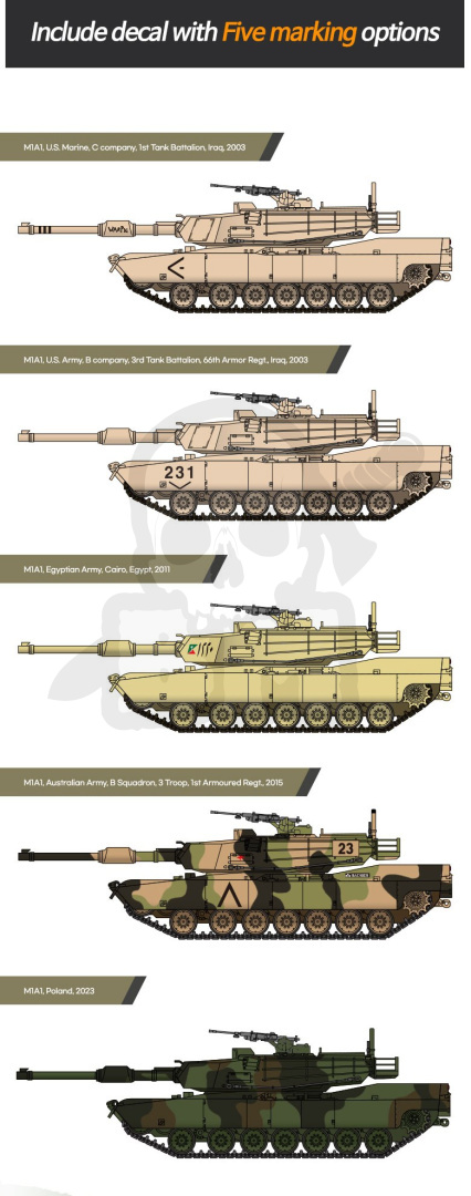 Academy 13430 USMC M1A1 Abrams 1:72