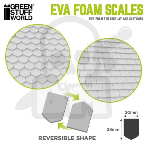 EVA foam scales - Shield - łuski z pianki w kształcie tarczy
