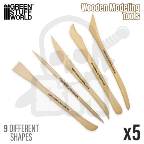 Wooden Modeling Tools - Drewniane narzędzia do modelowania 5 szt.