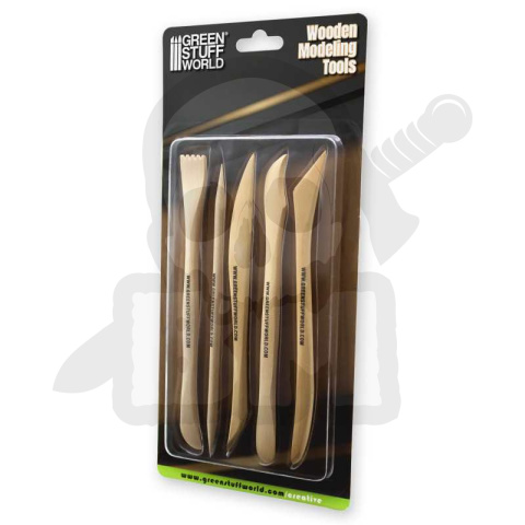 Wooden Modeling Tools - Drewniane narzędzia do modelowania 5 szt.