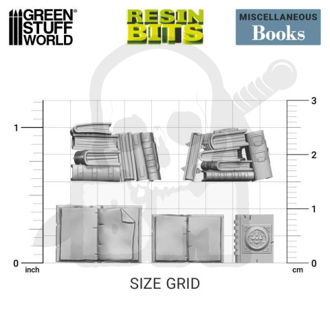 3D Printed Set - Resin Books - księgi 22 szt.