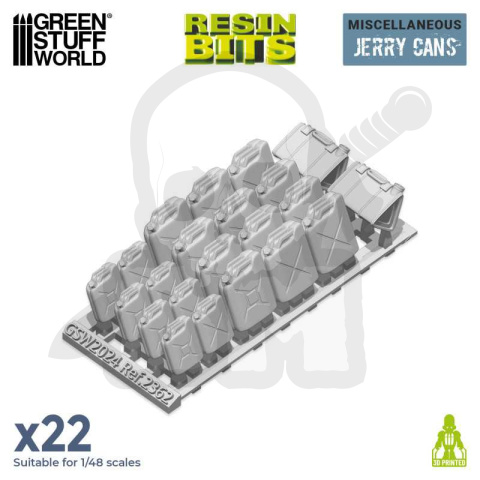 3D printed set - Resin Jerry Cans - kanistry 22 szt.