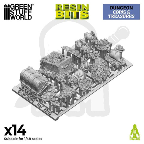 3D printed set Resin Treasure Pieces - skarby 14 szt.