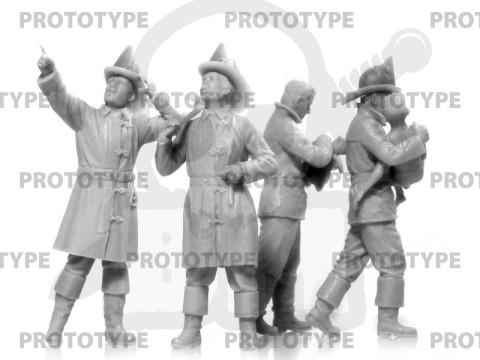 American Fire Truck Crew (1910s) 4 figures 1:35