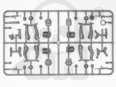 Soviet Sappers (1979-1988) - 3 soldiers, 1 sapper, donkey dog 1:35