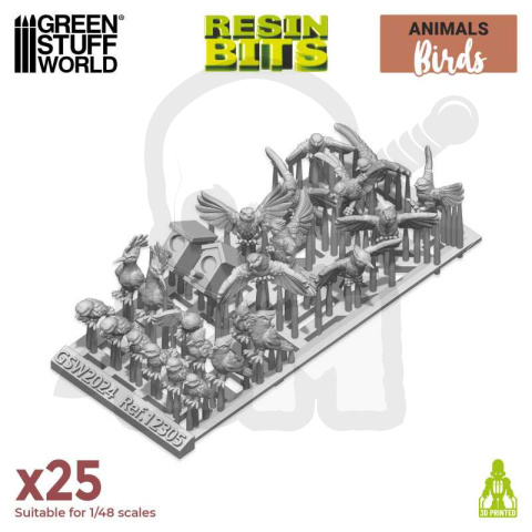 3D printed set - Wild birds - dziekie ptaki 25 szt.