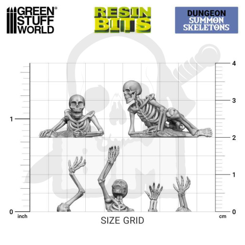 3D printed set - Summon Skeletons 1:48 - szkielety 24 szt.