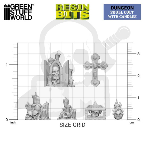 3D printed set - Battle Skeleton Bones 1:48 - czaszki 17 szt.