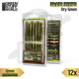 Grass Tuft Strips 12 mm - Dry Green - paski trawy