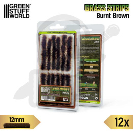 Grass Tuft Strips 12 mm - Burnt Brown - paski trawy