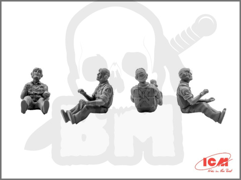 USAAF Pilots and Ground Personnel 1941-45 - 3 pilots 2 mechanics 1:48