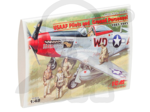 USAAF Pilots and Ground Personnel 1941-45 - 3 pilots 2 mechanics 1:48