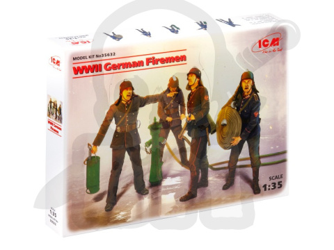 WWII German Firemen 4 figures 1:35