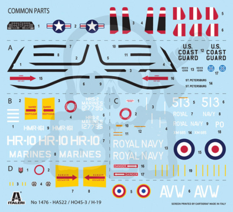1:72 Helikopter HO4S-3/HAS.7/H-19