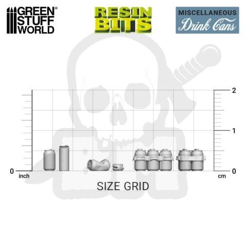 3D printed set - Resin Drink Cans - puszki po napojach 64 szt.