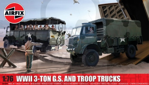 Airfix A03306A WWII 3-ton 4x4 General Service & Troop Trucks 1:76