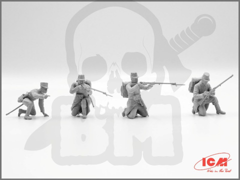 WWI Belgian Infantry 4 figures 1:35