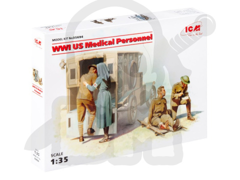 WWI US Medical Personnel 4 figures 1:35