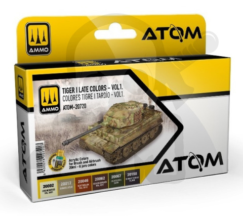 Ammo Mig 20720 ATOM Tiger I Late Colors Set Vol.1 zestaw farb 6x20ml
